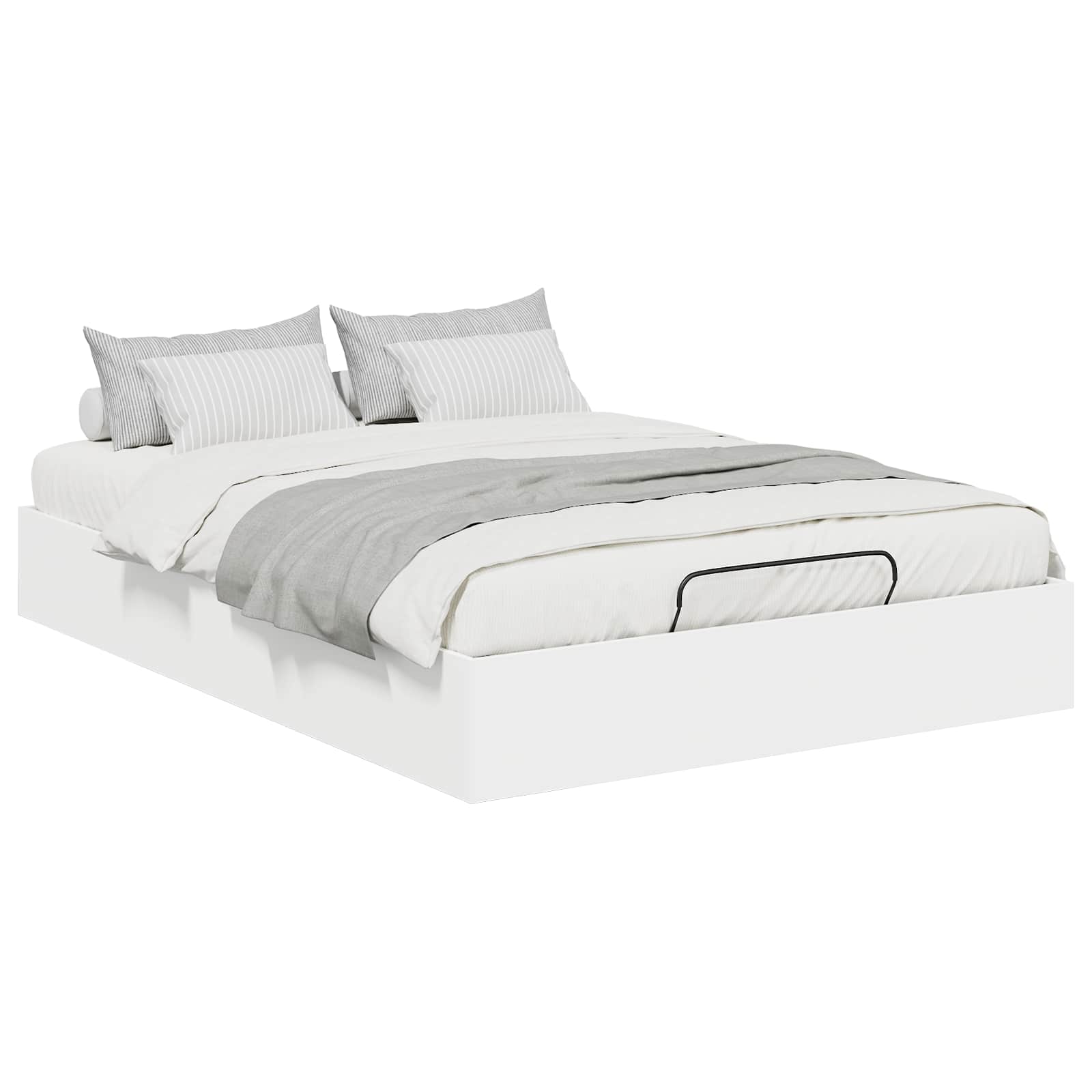vidaXL Estrutura de Cama Ottoman Branco 193 x 120 x 25 cm