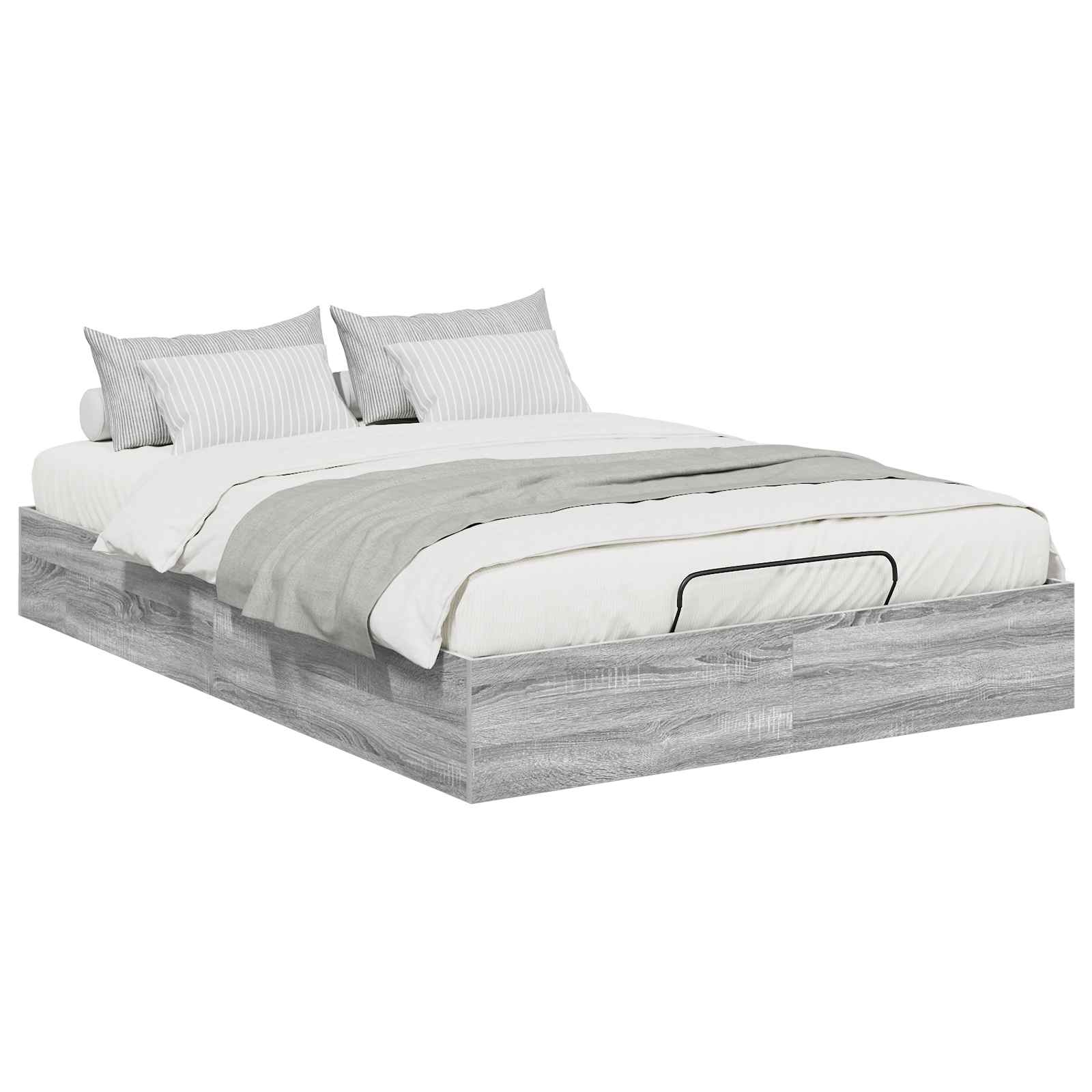 vidaXL Estrutura de Cama Ottoman Sonoma cinza 193 x 120 x 25 cm