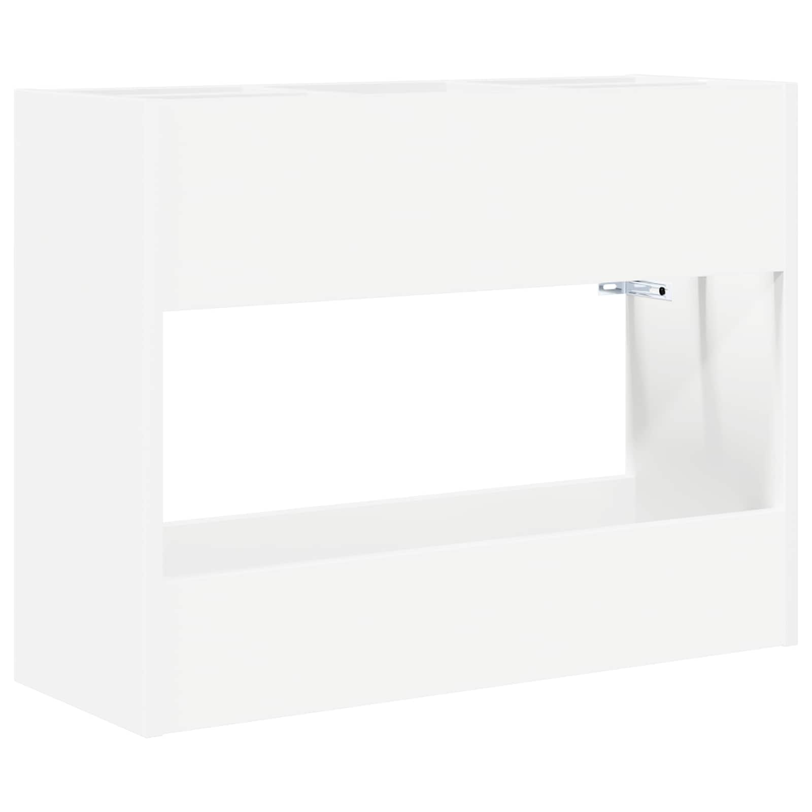 vidaXL Suporte de Guarda-Sol Branco 65 x 24 x 50 cm Madeira processada