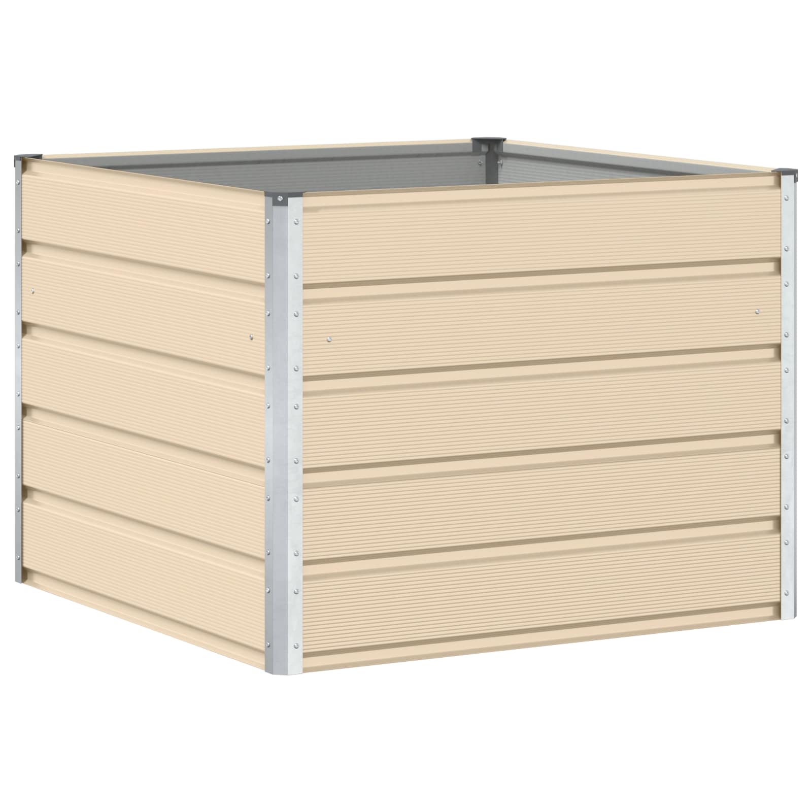 vidaXL Floreira Ivory 100 x 100 x 75 cm Aço
