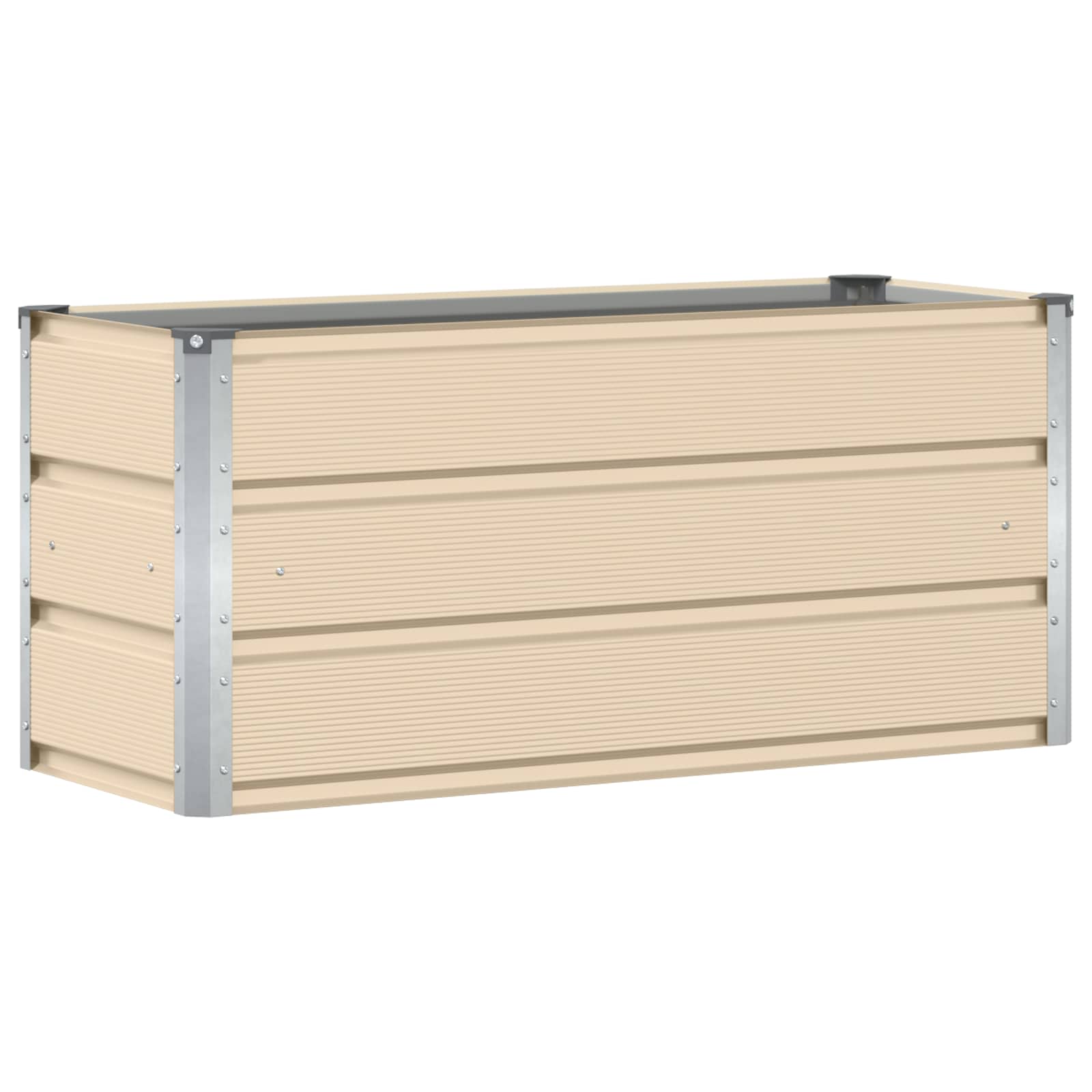 vidaXL Floreira Ivory 100 x 40 x 45 cm Aço