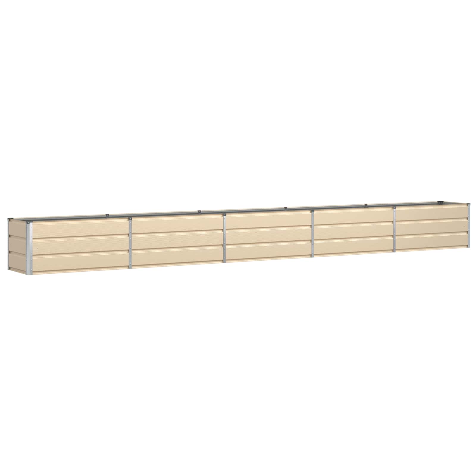 vidaXL Floreira Ivory 480 x 50 x 45 cm Aço Galvanizado