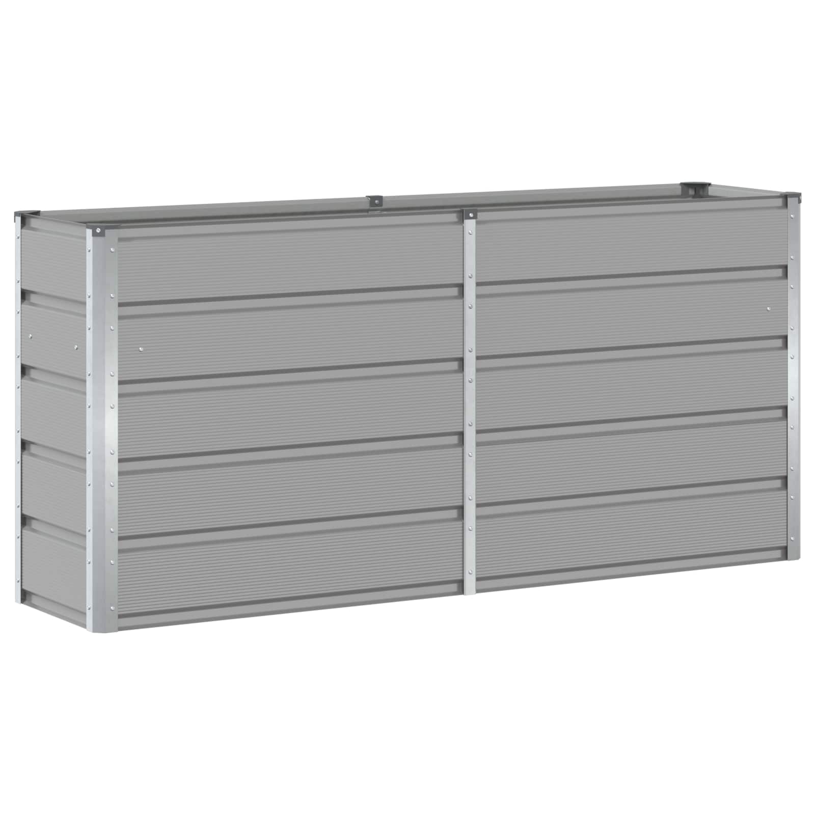 vidaXL Floreira Cinzento-claro 160 x 40 x 75 cm Aço