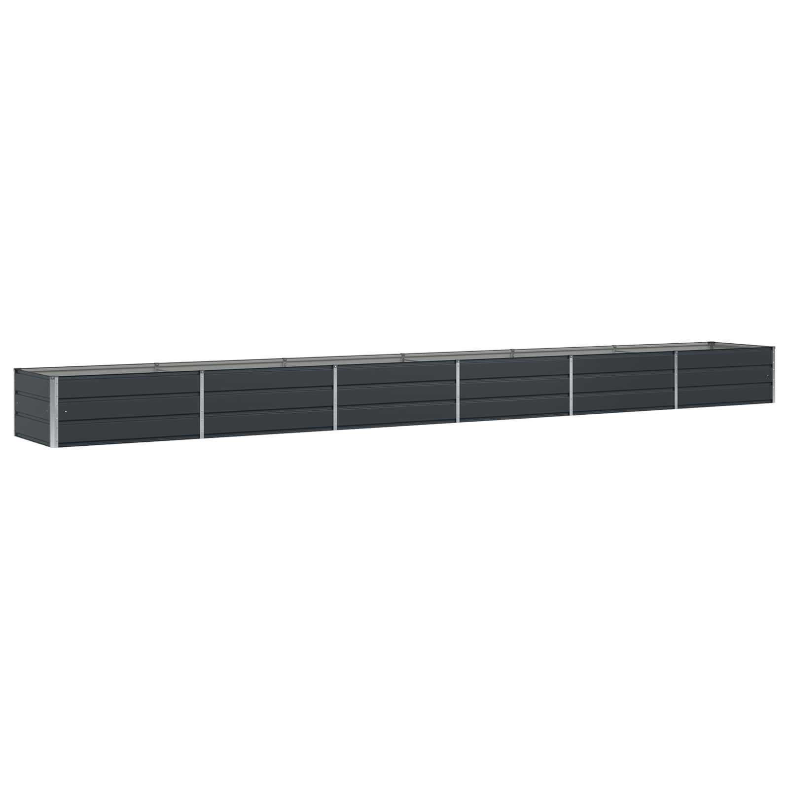 vidaXL Floreira Antracite 600 x 80 x 45 cm Aço
