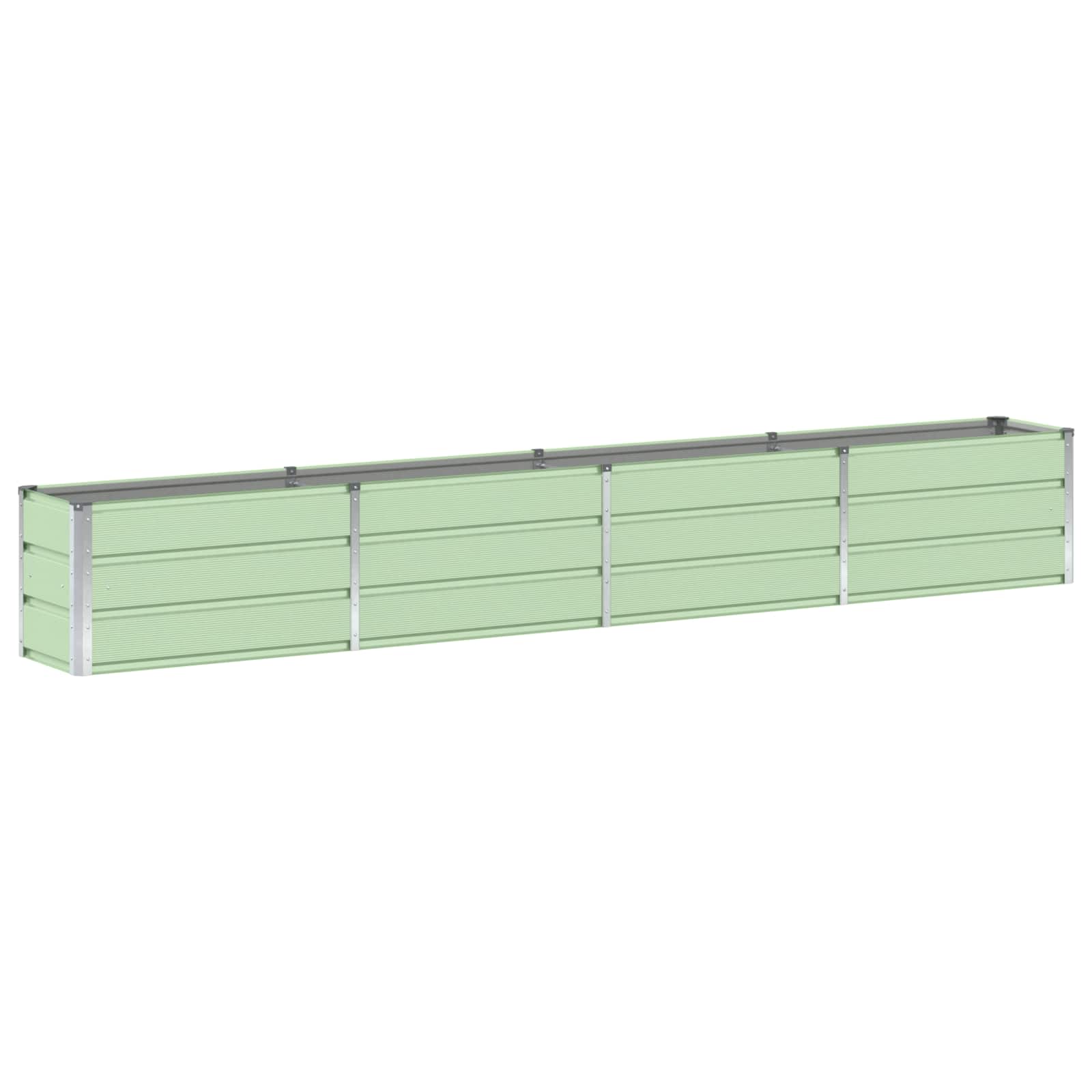 vidaXL Floreira Verde 320 x 40 x 45 cm Aço