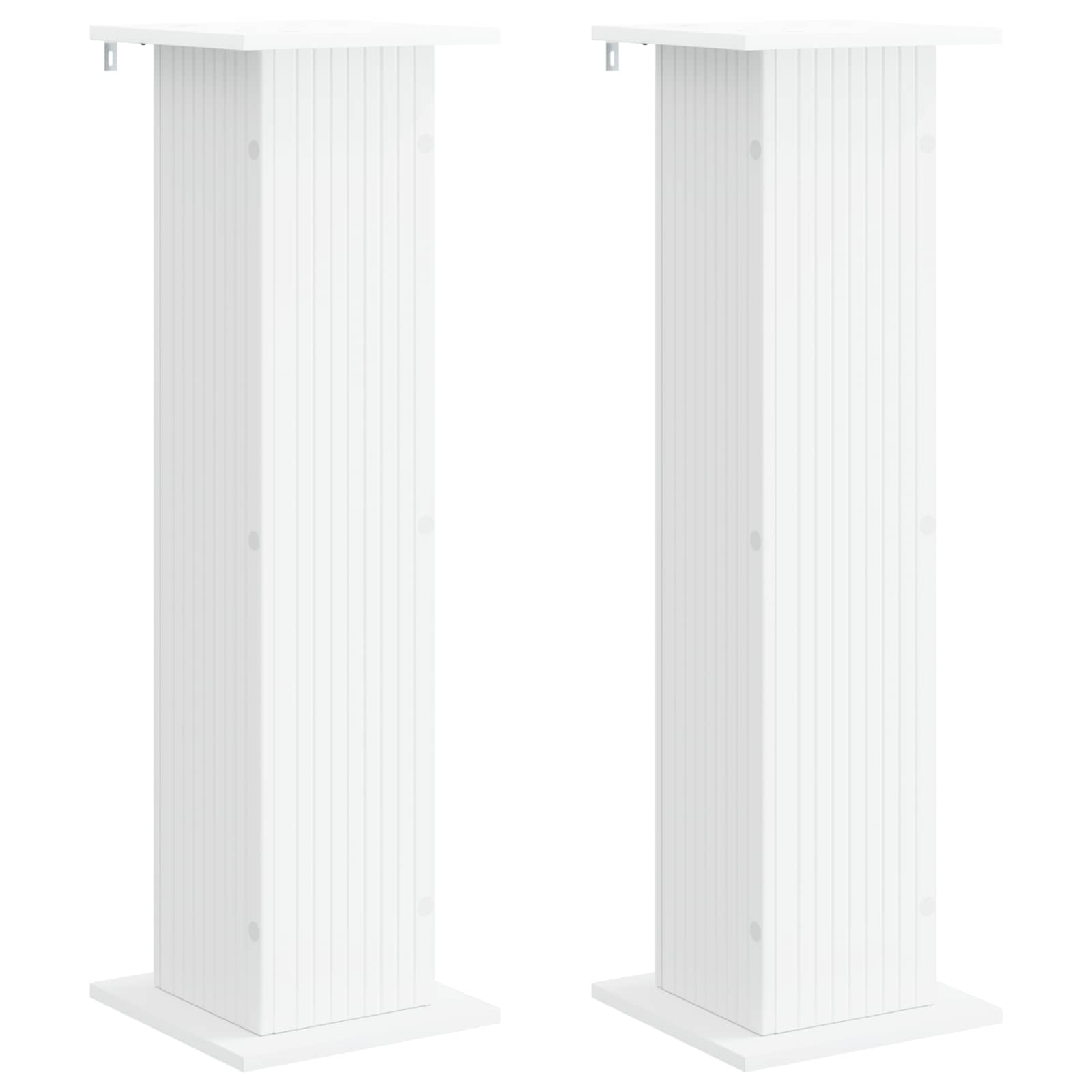 vidaXL Suporte para Plantas 2 pcs Branco 30,5 x 30 x 100,5 cm