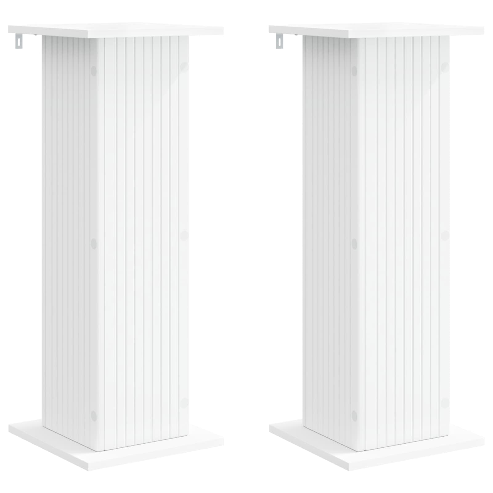 vidaXL Suporte para Plantas 2 pcs Branco 30,5 x 30 x 80,5 cm