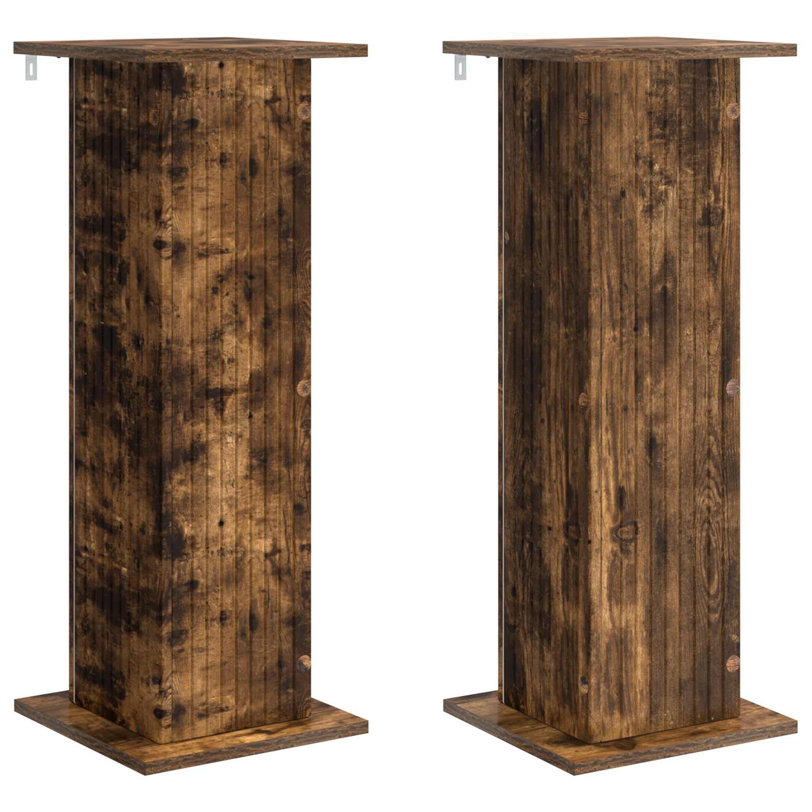 vidaXL Suporte para Plantas 2 pcs Carvalho Fumado 30,5 x 30 x 80,5 cm