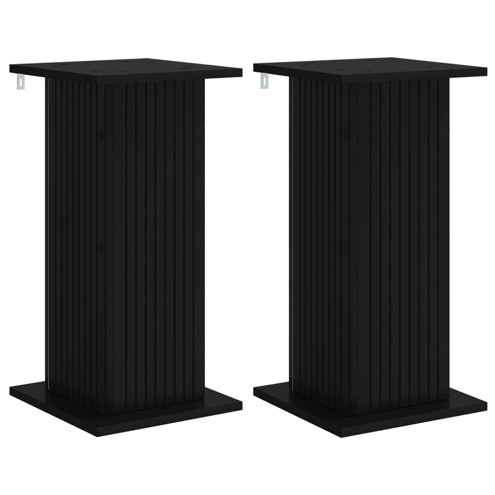 vidaXL Suporte para Plantas 2 pcs Preto 30,5 x 30 x 60,5 cm