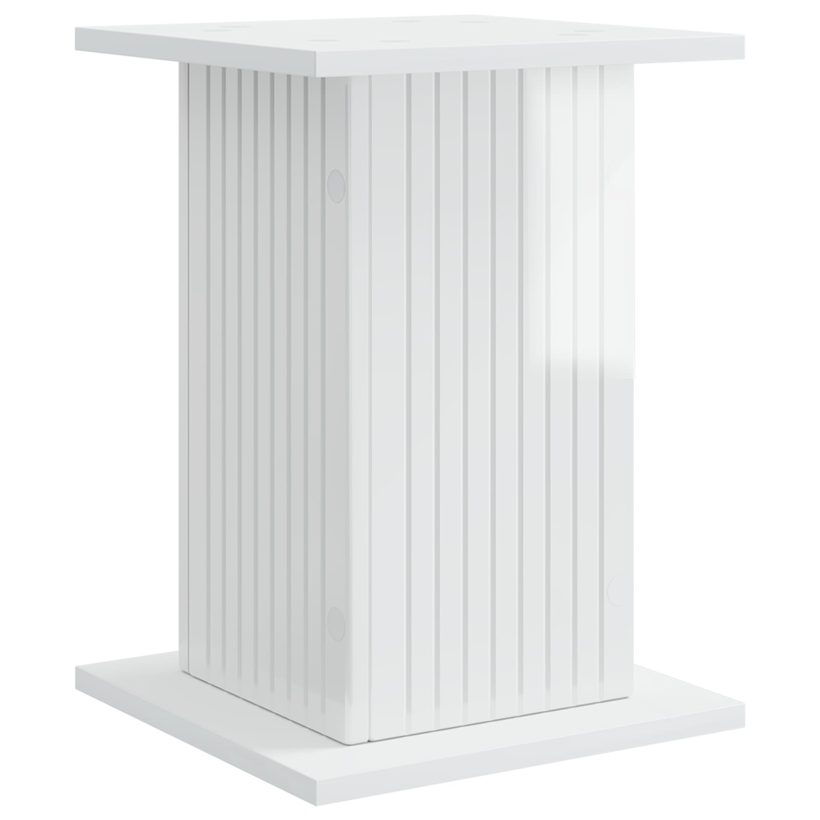 vidaXL Suporte para Plantas Branco Brilhante 30,5 x 30 x 43 cm
