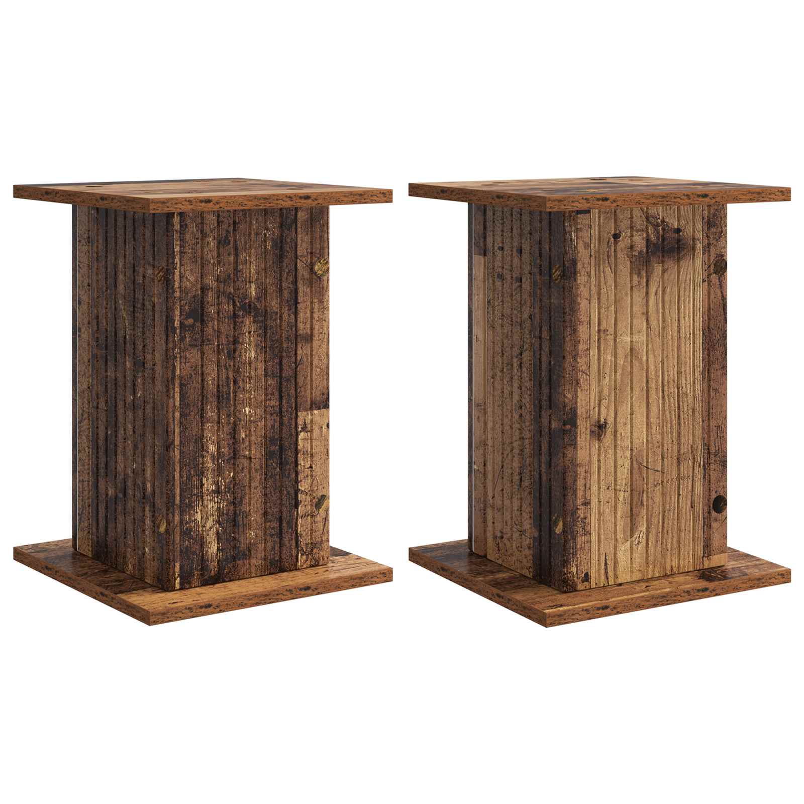 vidaXL Suporte para Plantas 2 pcs Madeira antiga 30,5 x 30 x 43 cm
