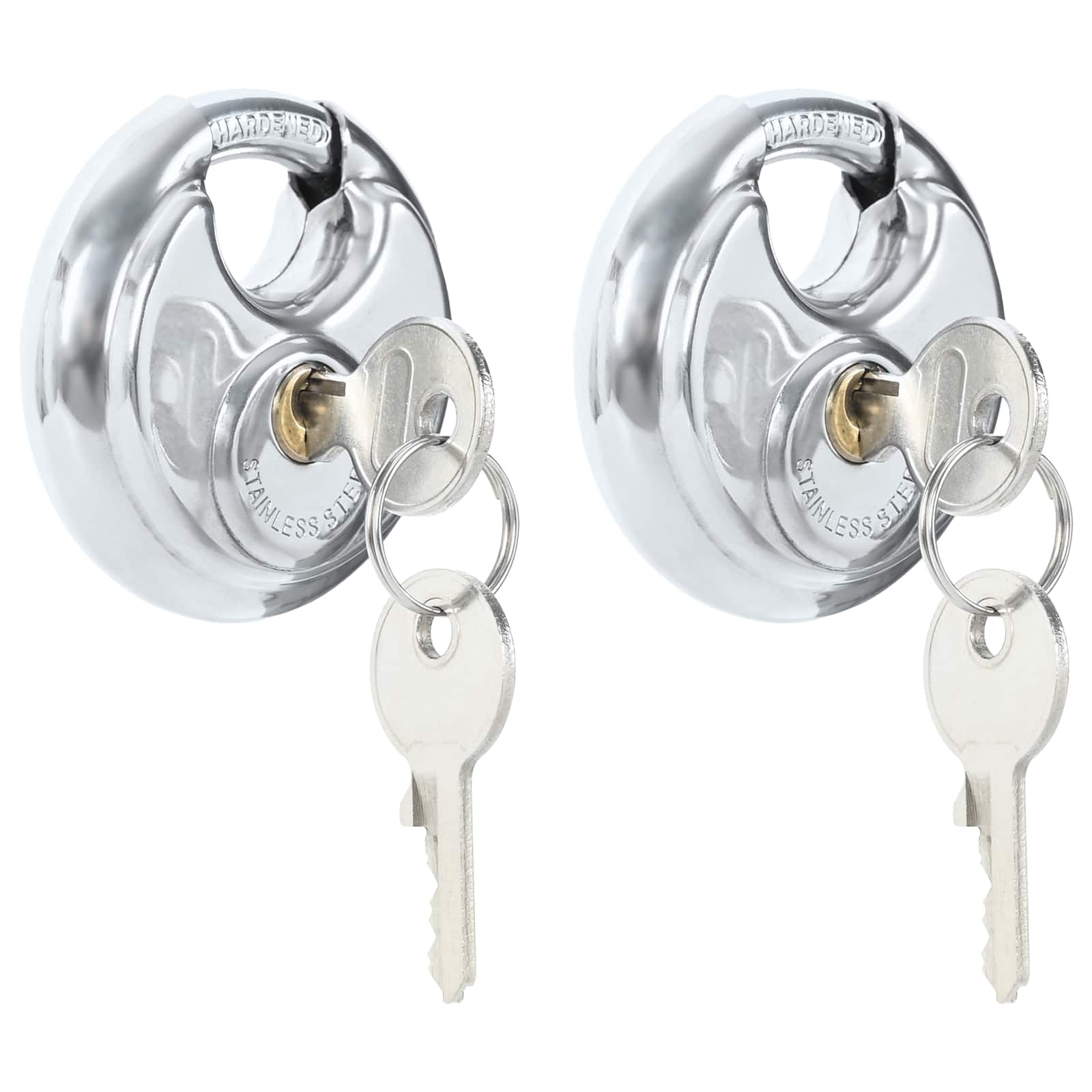vidaXL Trancas Discus com Chaves 2 pcs Prateado 6 x 2,3 x 6 cm