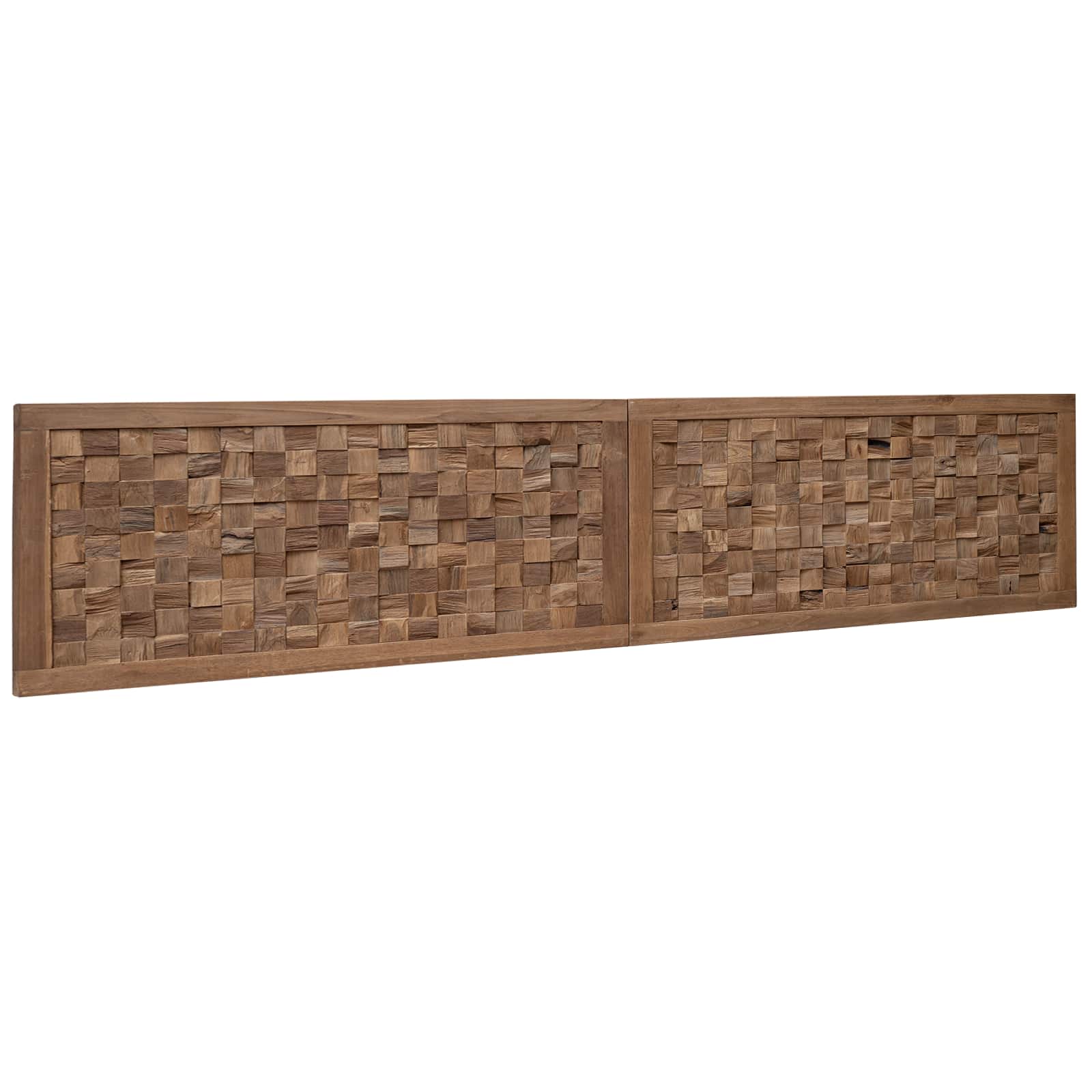 vidaXL Cabeceira Natural 200 cm Madeira de Teca Sólida