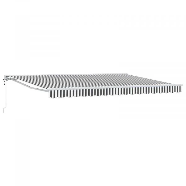 vidaXL Toldo Retrátil Elétrico Antracite e Branco 4,5 × 3 M - 1372407749