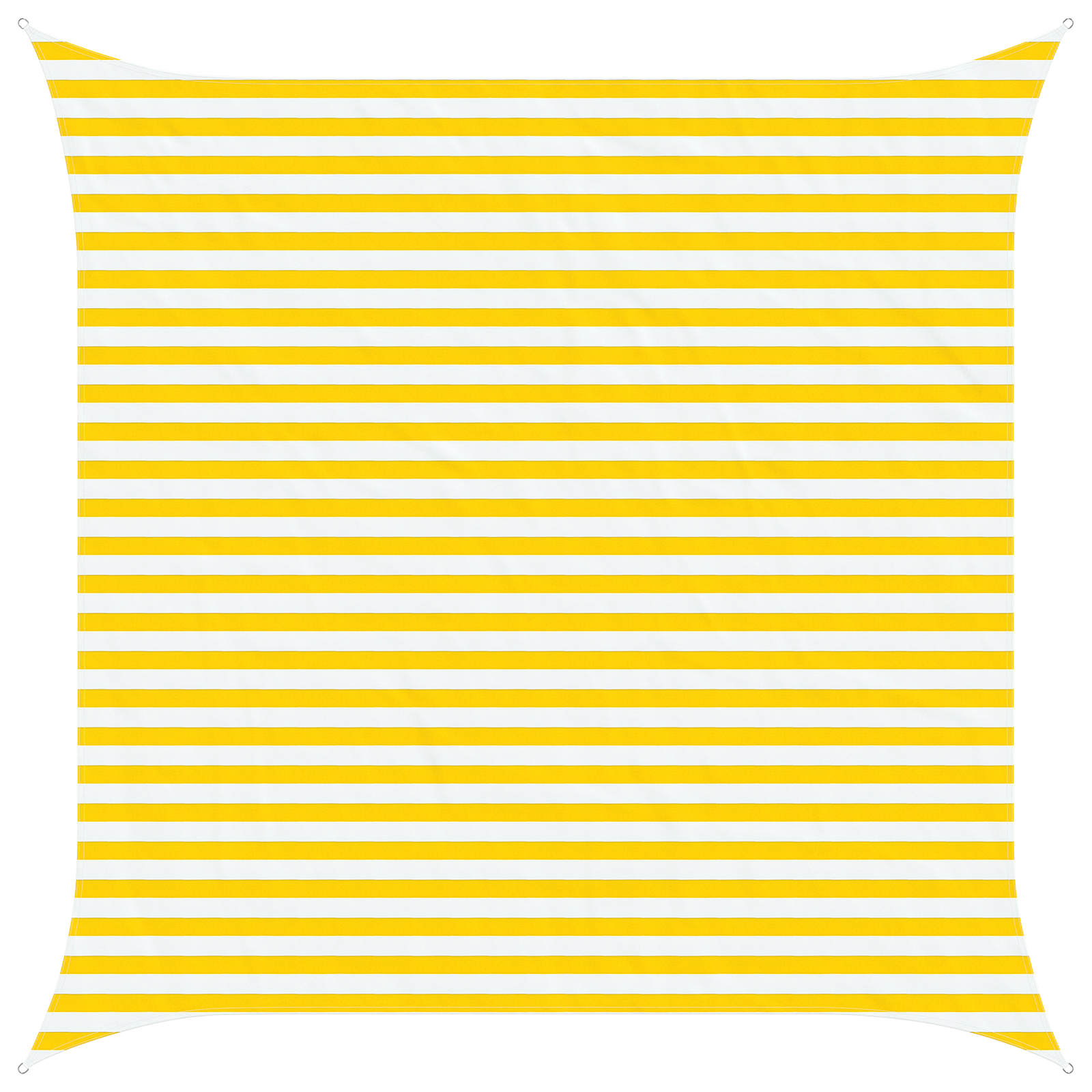 vidaXL Vela de sombra solar Amarelo e Branco 3,6 x 3,6 m
