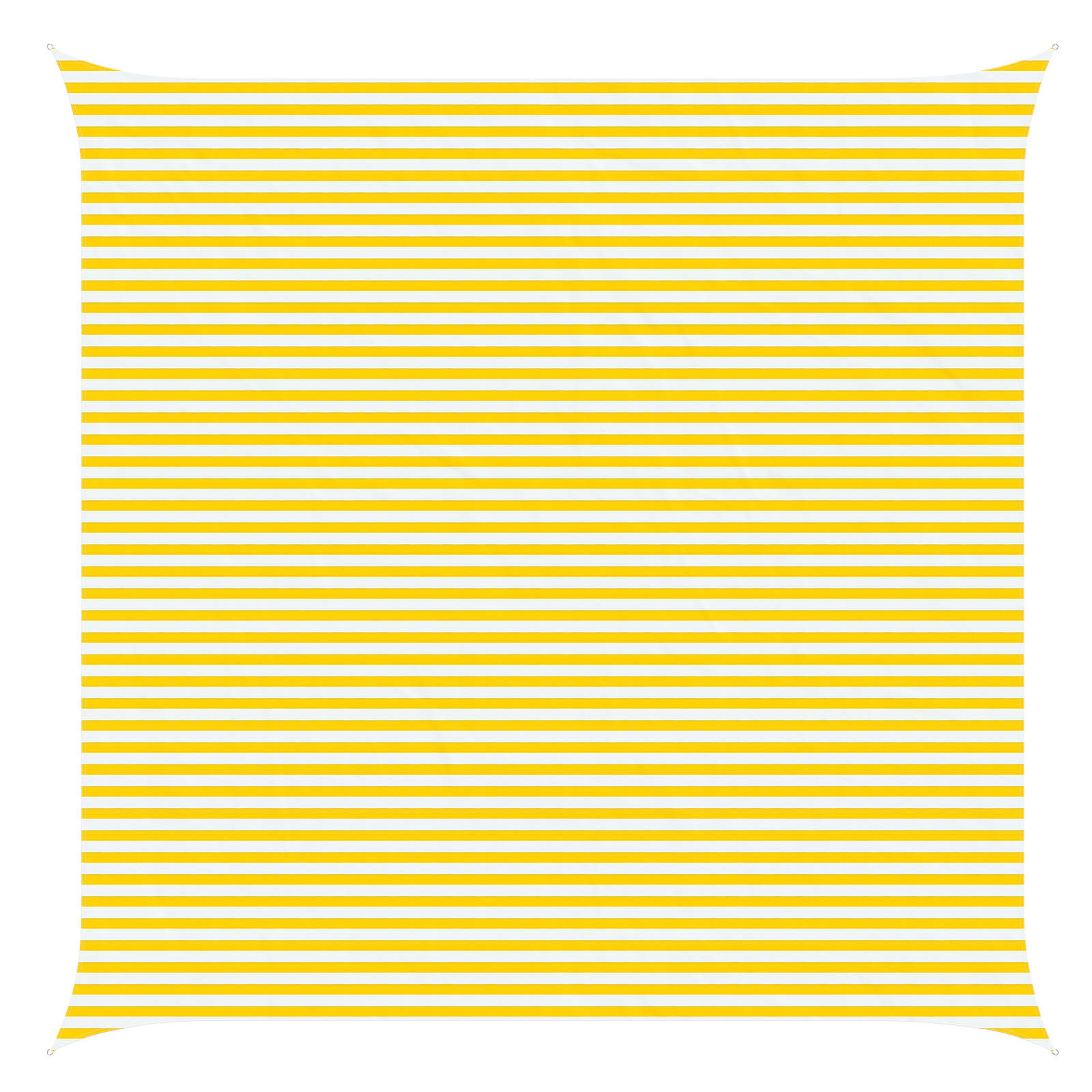 vidaXL Vela de sombra solar Amarelo e Branco 6 x 6 m