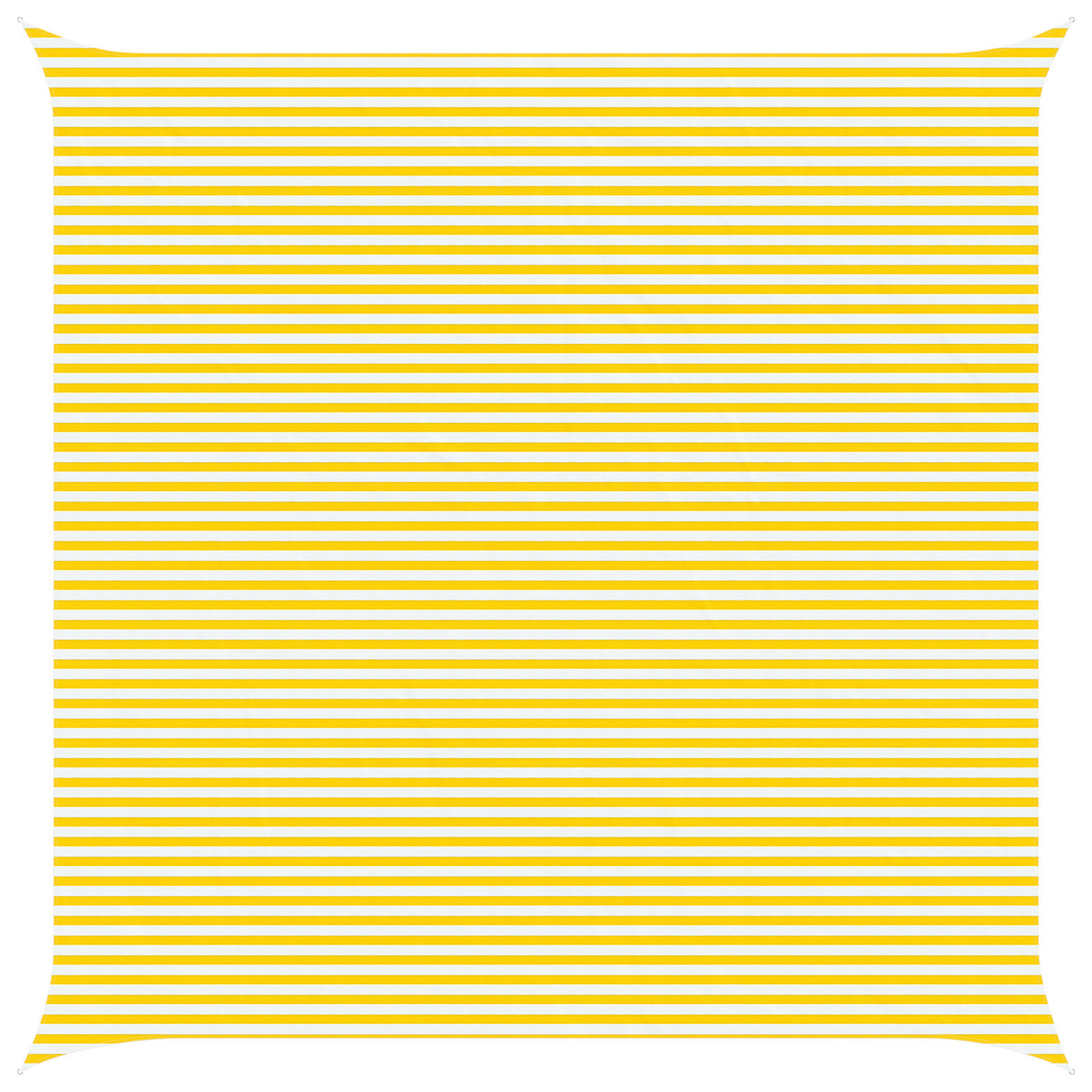 vidaXL Vela de sombra solar Amarelo e Branco 7 x 7 m