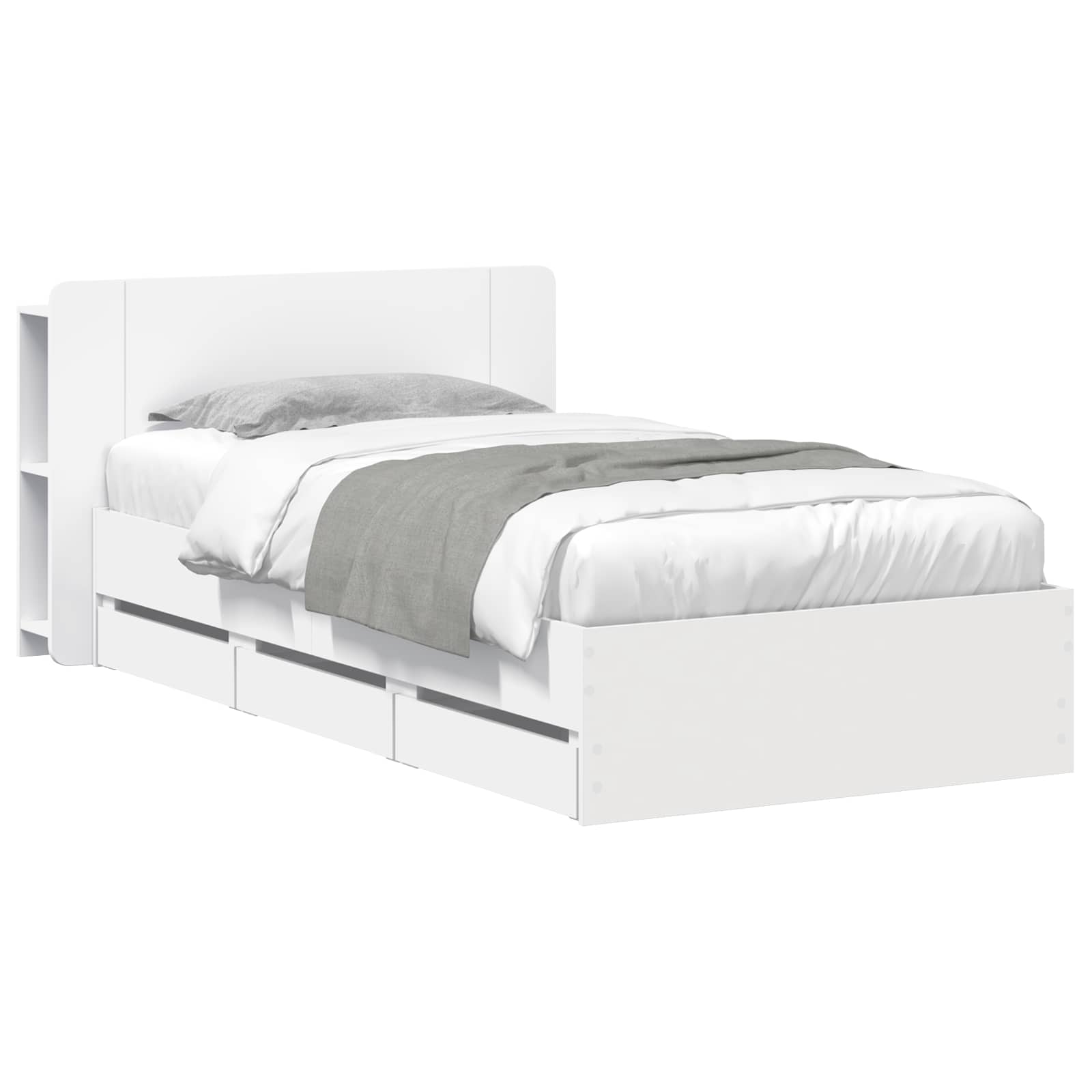 vidaXL Estrutura de Cama com Armazenamento Branco 100 x 200 cm