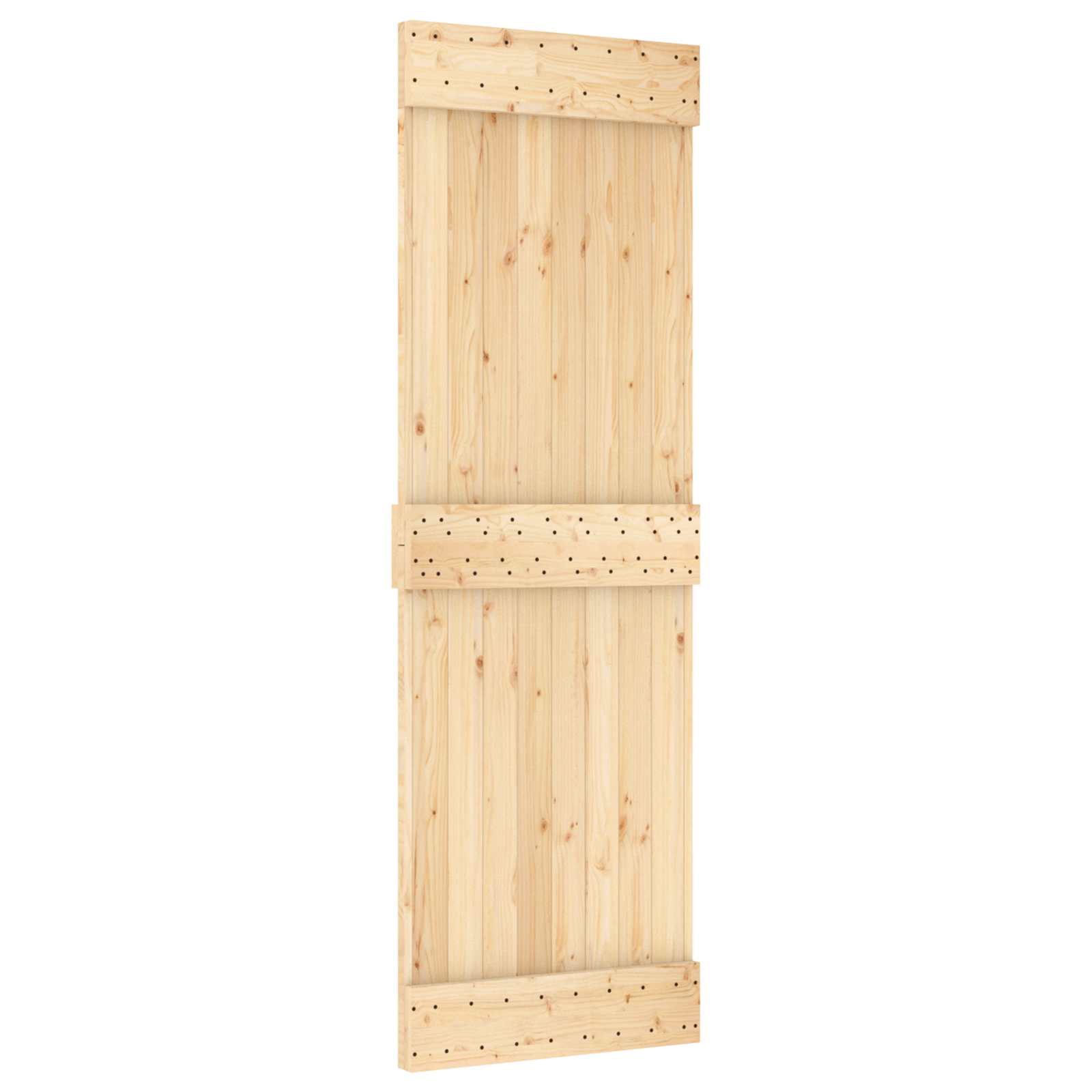 vidaXL Porta Deslizante NARVIK Natural e Preto 70 x 210 cm (152,5 cm)