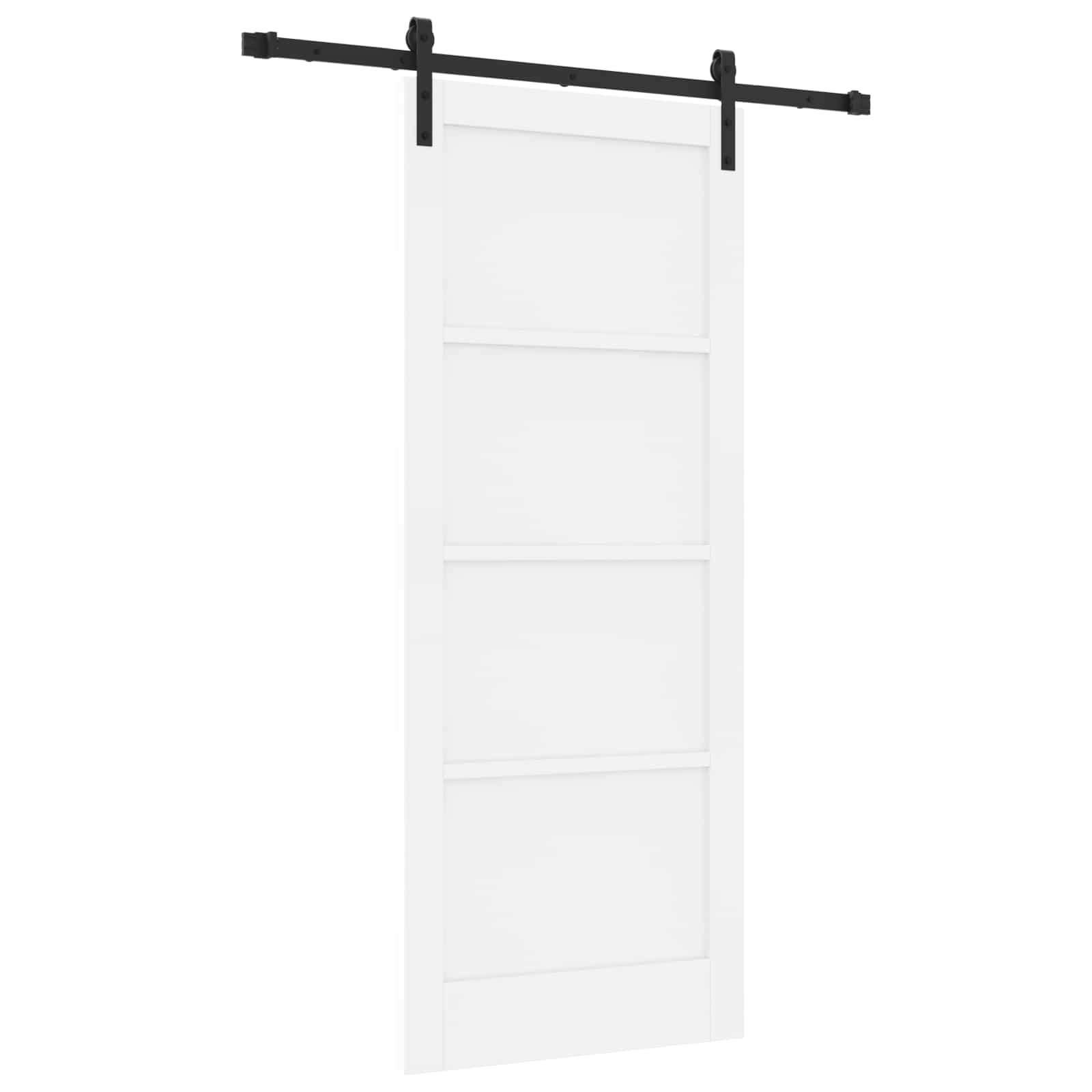 vidaXL Porta Deslizante Branco 83 x 202 cm Madeira de Pinho Maciça