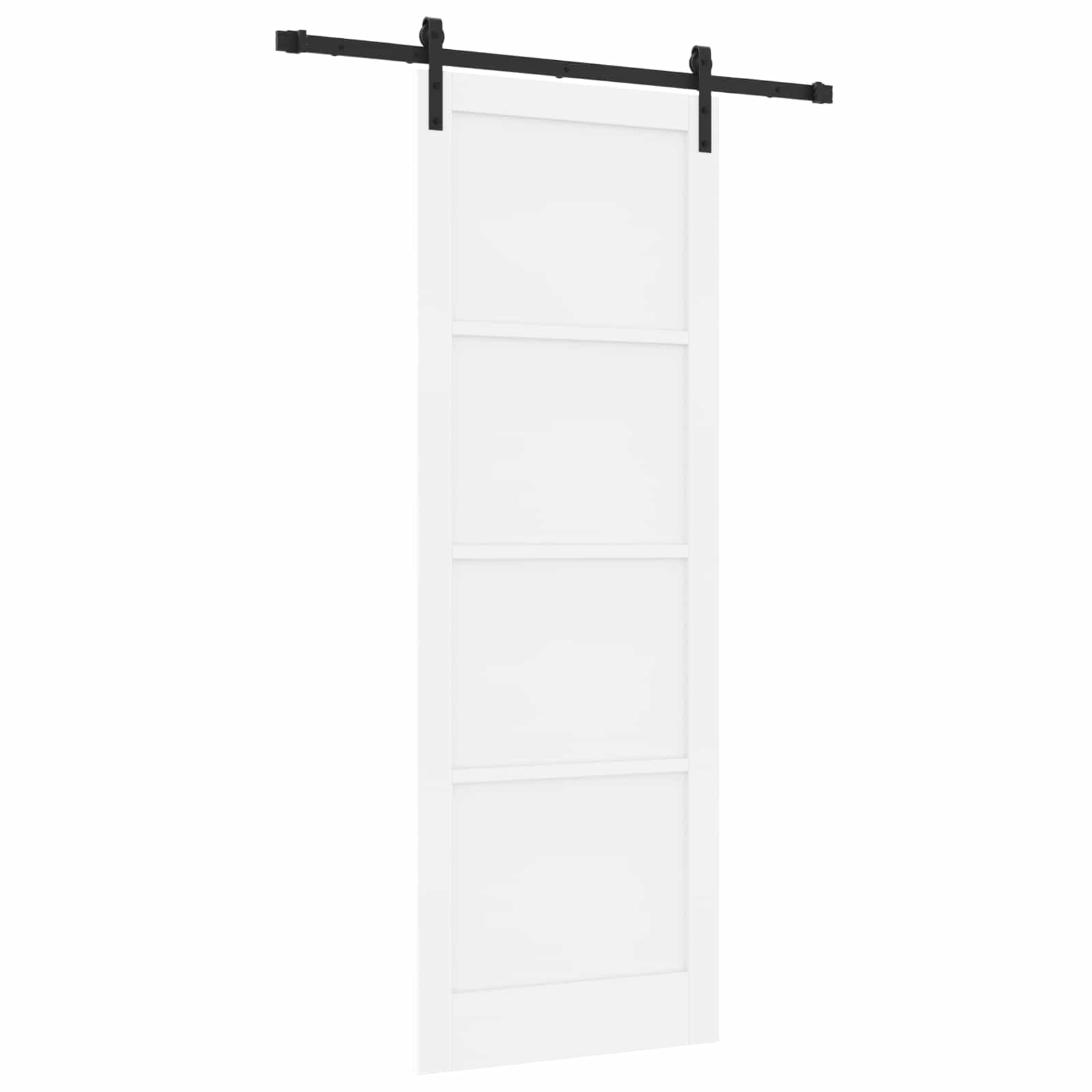 vidaXL Porta Deslizante Branco 83 x 232 cm Madeira de Pinho Maciça