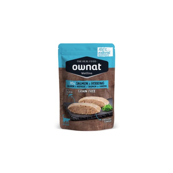 Ração Húmida Ownat Salmon & Herring 12x 85g