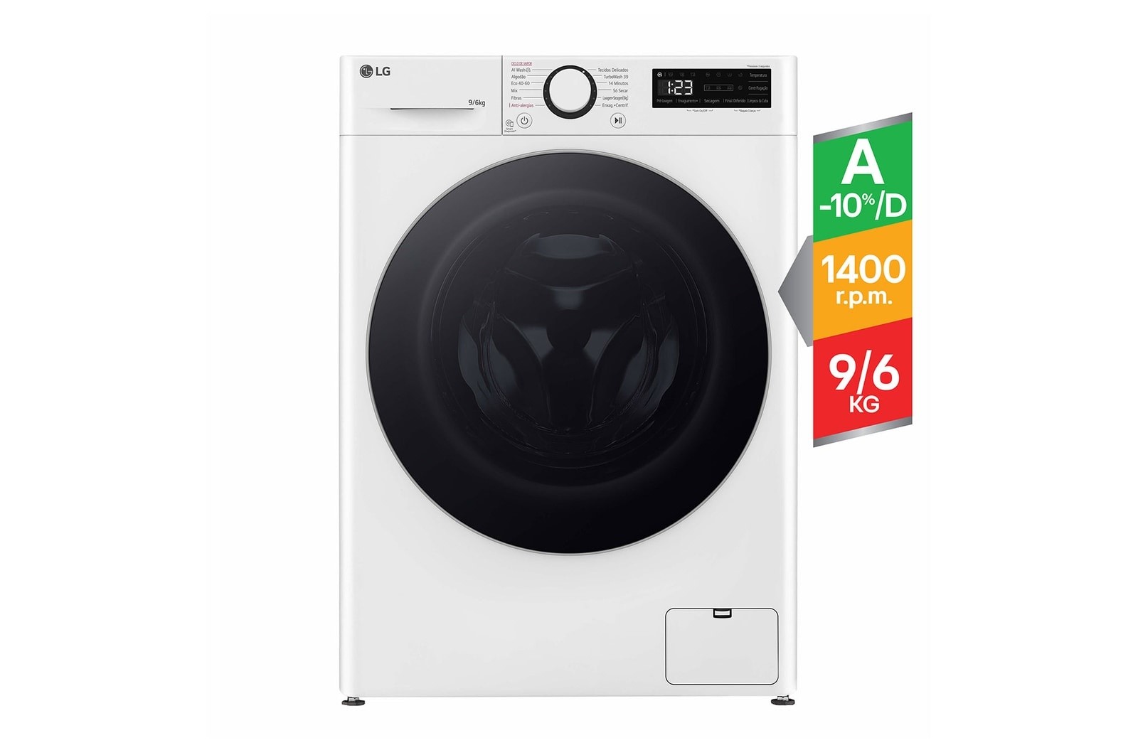 Maquina de Lavar e Secar Roupa LG F4DR509S1W