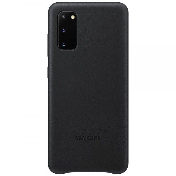 Samsung Capa Traseira em Pele para S20 Black - EF-VG980LBEGEU