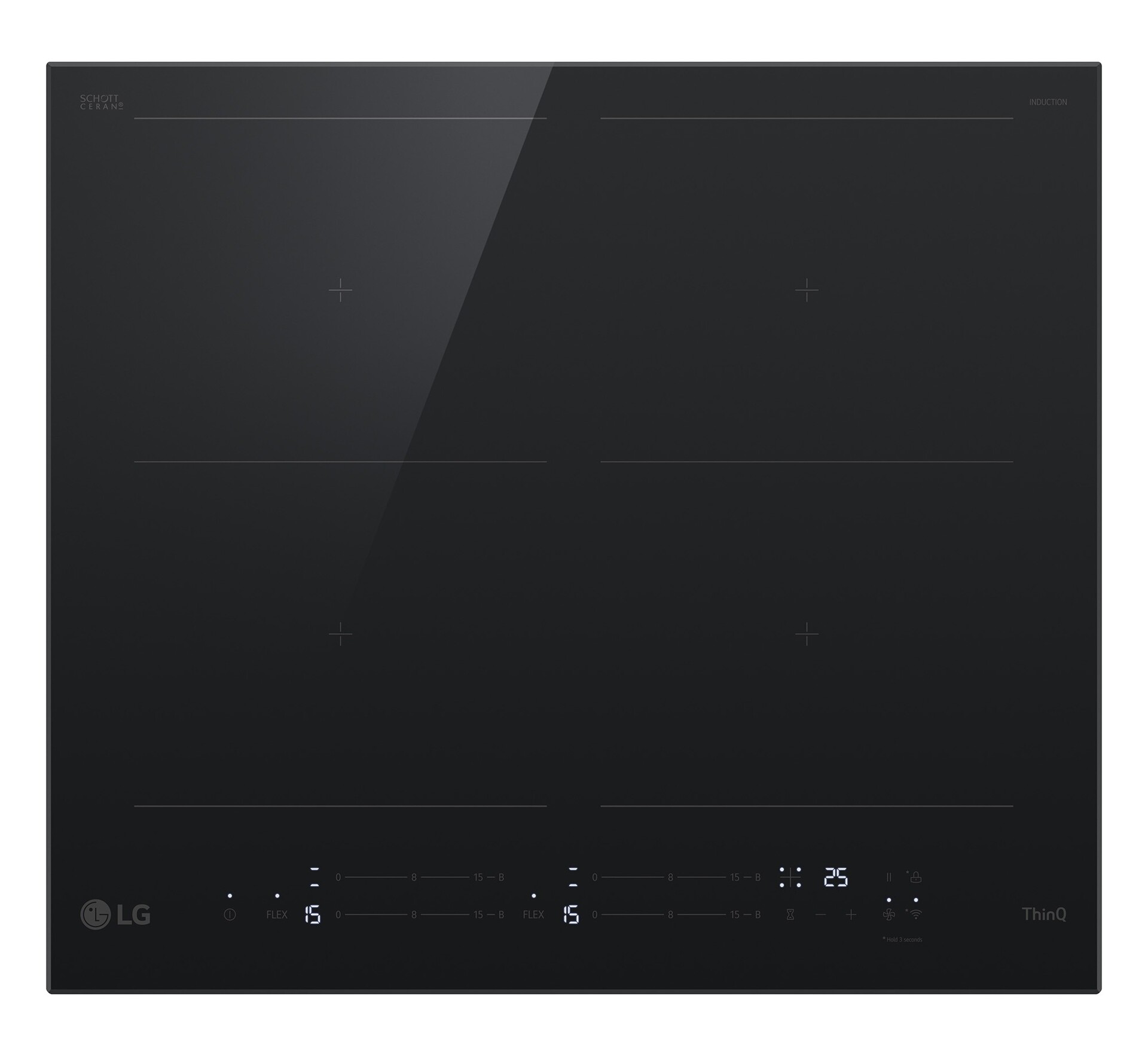 Placa de Indução LG CBIZ2437B | 4 Zonas, 7400W, Preto