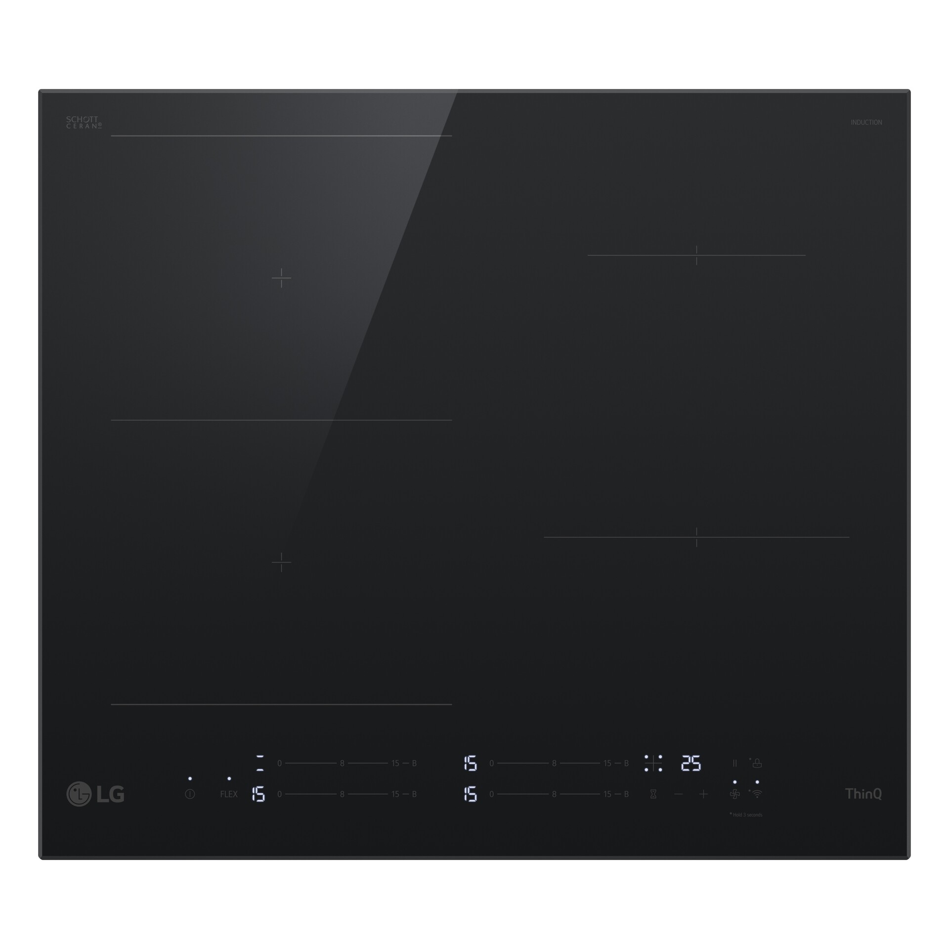 Placa de Indução LG CBIZ2435B | 4 Zonas, 59cm, Preto