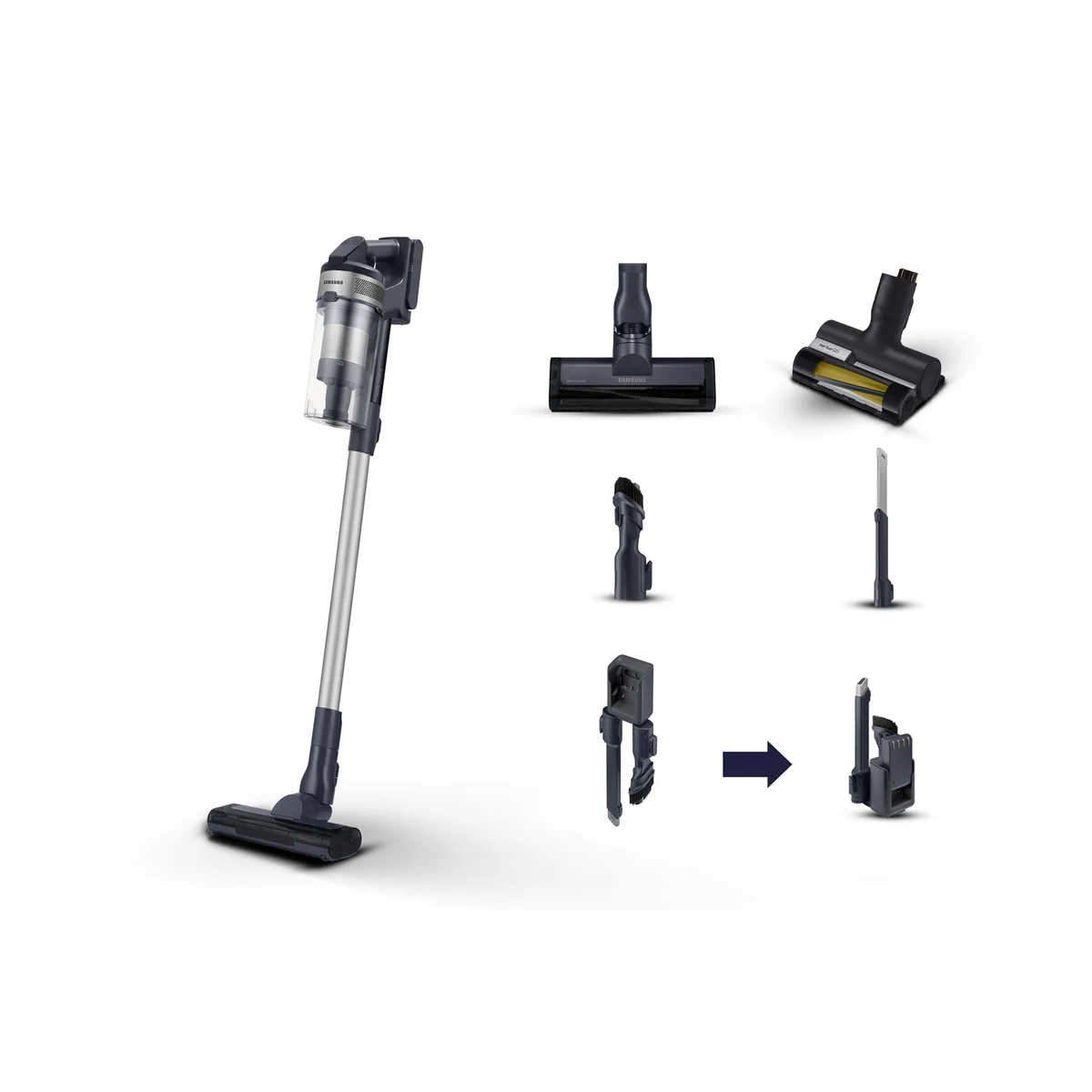 Aspirador Vertical Samsung VS15A60AGR5WA | 150W, 0.8L, 40 min