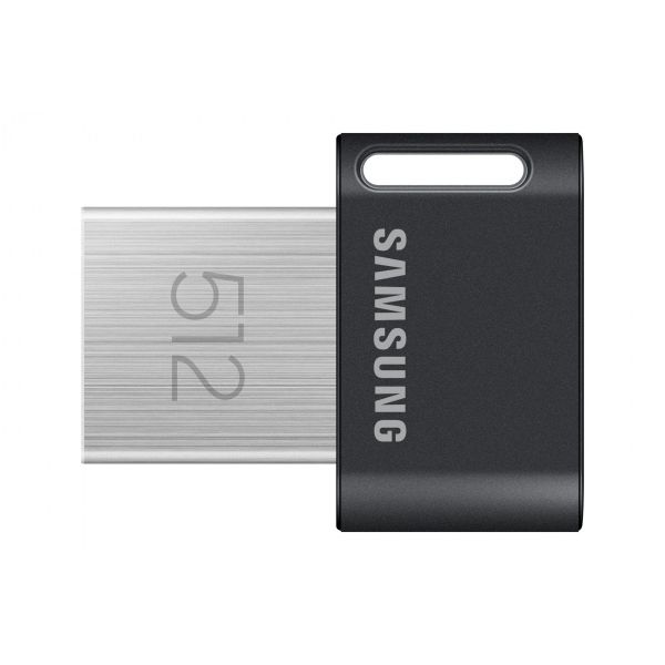 Samsung 512GB Fit Plus MUF-512AB USB 3.2 Gen 1 Preto e Aço Inoxidável