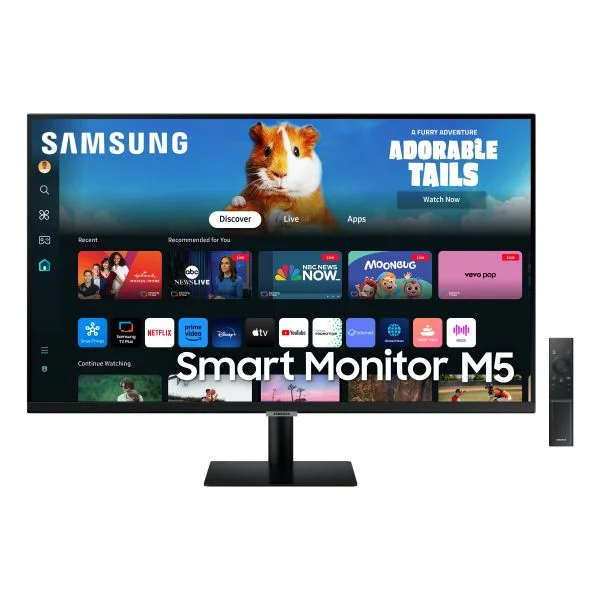 Monitor Samsung 27" M5 M50D Full HD 60Hz Smart TV HDR10 HDMI USB WiFi Bluetooth Preto