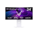 Monitor LG 34" UltraGear 34GX90SA-W WQHD 240Hz OLED 0.03ms G-Sync HDR400 Curvo Branco