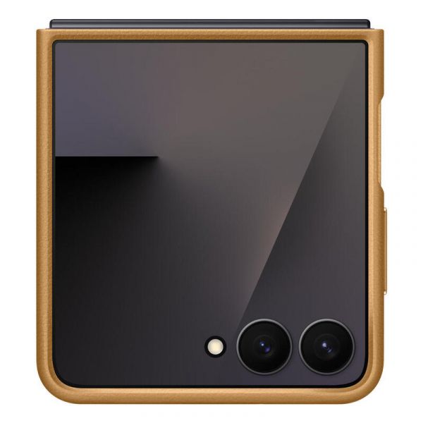 Samsung Capa Couro Vegan para Samsung Galaxy Z Flip7 Camelo