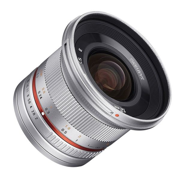 Objetiva Samyang 12mm F2 NCS CS Silver para Micro 4/3