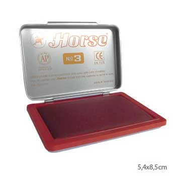 Almofada Carimbos Nº3 5,4×8,5cm Horse Vermelho