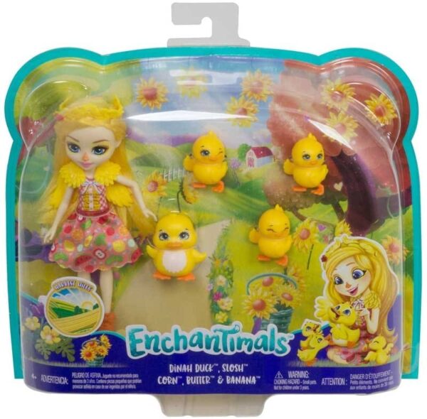 Boneca com Animais - Dinah Duck, Slosh, Corn, Butter & Banana