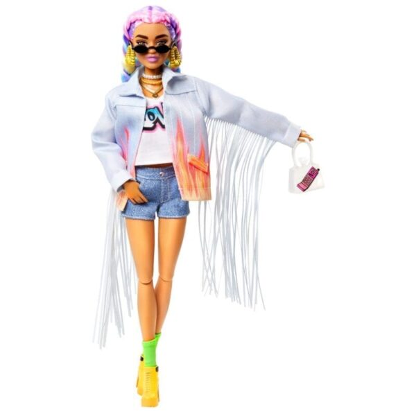 Mattel Barbie Extra - Long-Fringe Denim Jacket - GRN29