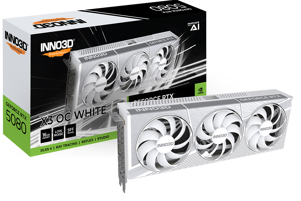Inno3D RTX5080 X3 OC White 16GB GDDR7 HDMI 3xDP