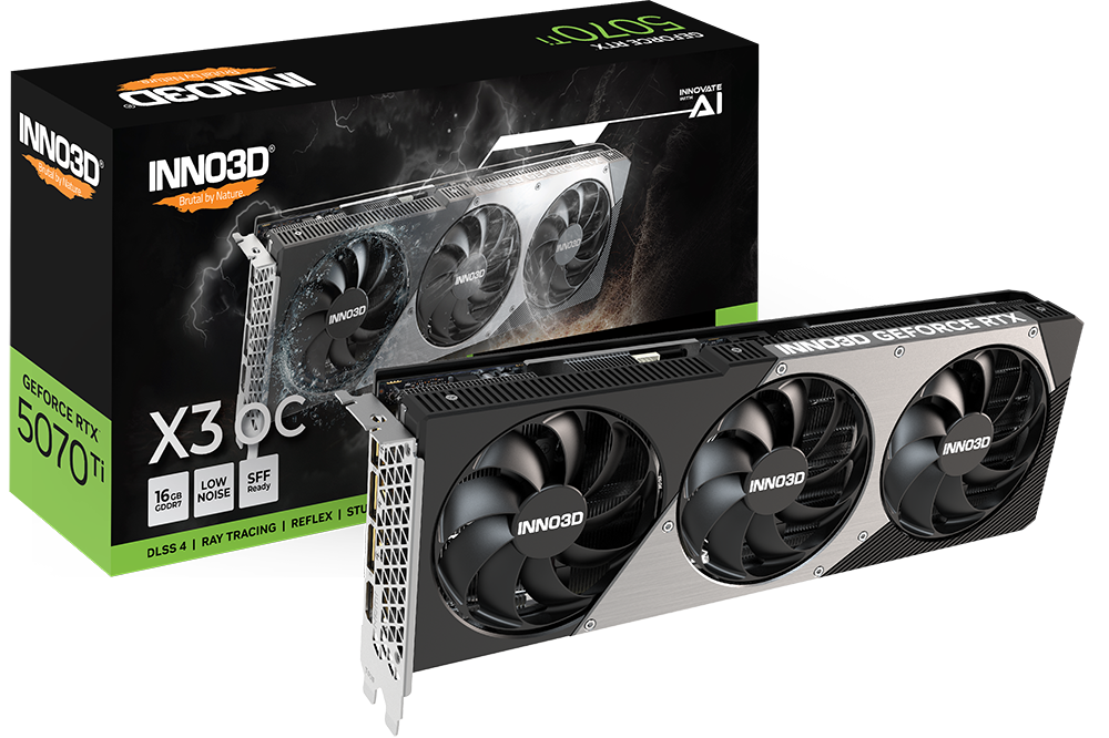 RTX 5070 Ti 16GB Inno3D X3 OC GDDR7 3Fan