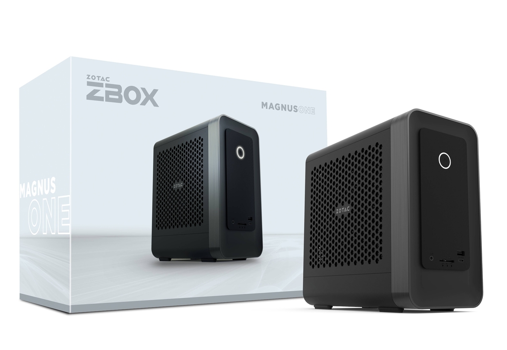 ZOTAC ZBOX MAGNUS ONE EU275070C, Mini-Tower, PC Barebone, DDR5-SDRAM, PCI Express, Serial ATA III, Wi-Fi 7 (802.11be), 500 W