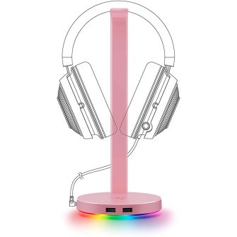 Suporte para Auscultadores Razer Base Station V2 Chroma - Quartz