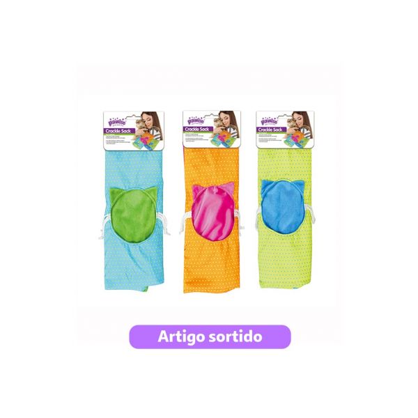 PAWISE Brinquedo para Gato Saco Crackle 50x38cm Cores Sortidas