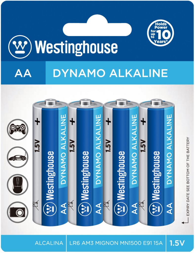 PILHA WESTINGHOUSE ALCALINA 1.5V AA LR6 (4 PCS)