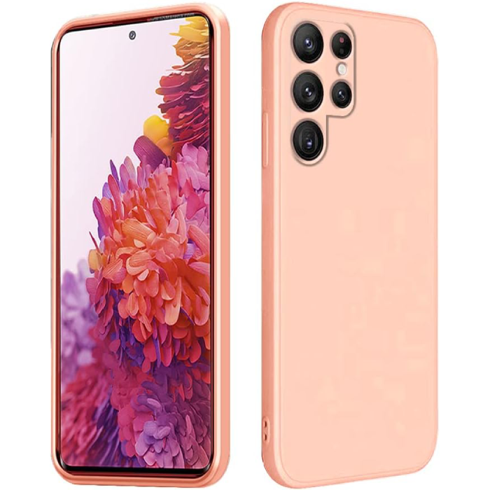 Capa Silicone Líquido Samsung S21 Ultra Rosa