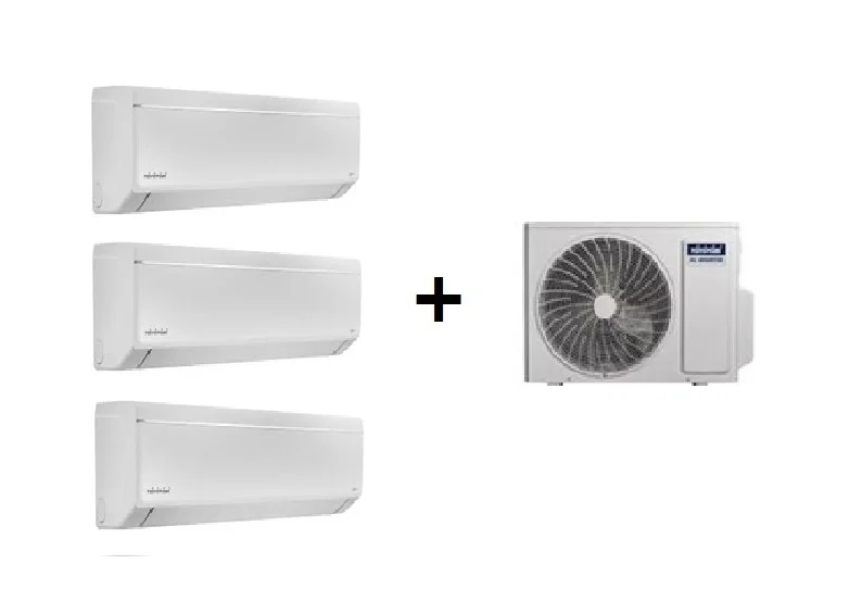 TOYOTOMI MULTI-SPLIT 3X1 GAMA UMI eco GÁS R32 C/ WIFI e IONIZADOR, FILTRO HEPA, CARVÃO ATIVO (9000+9000+17000 BTUS)