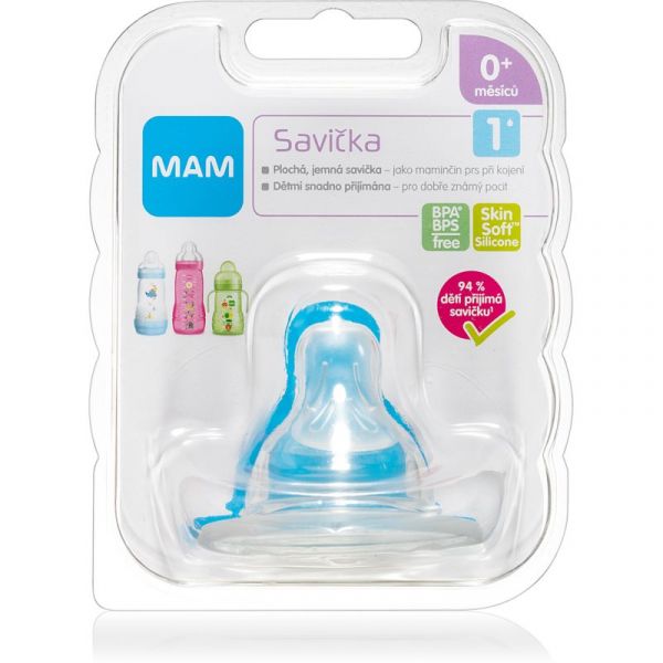MAM Baby Bottles Teat V1 Tetina Slow Flow 0m+ 1 Un.