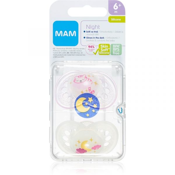 Mam Original Night 6m+ Chupeta Girl 2 Un.