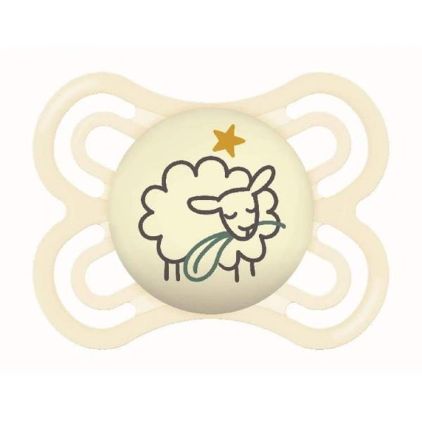 MAM Perfect Night Chupeta 0-6M Silicone Bege
